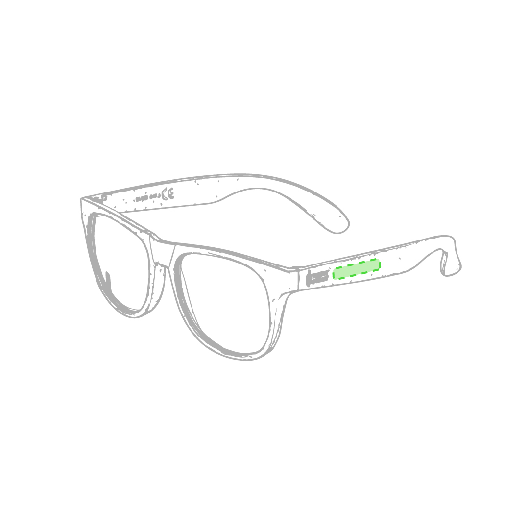 En la patilla izquierda