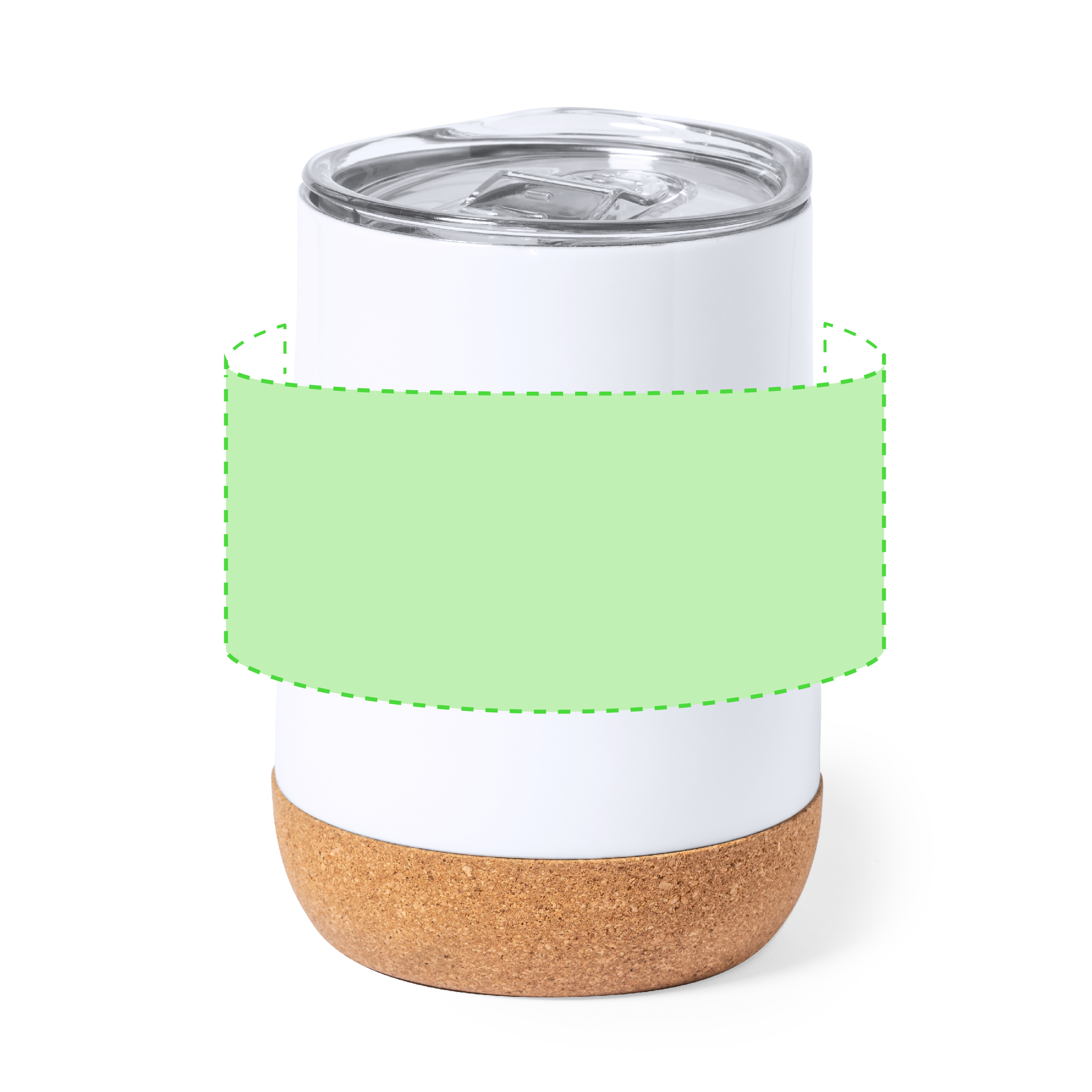 En el frente del vaso