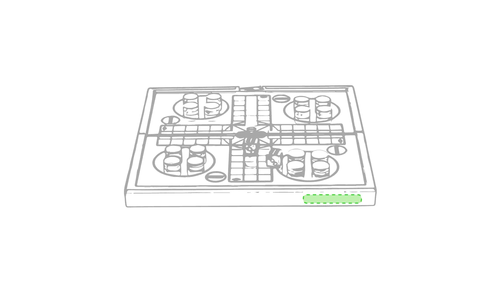 En el borde y esquinado