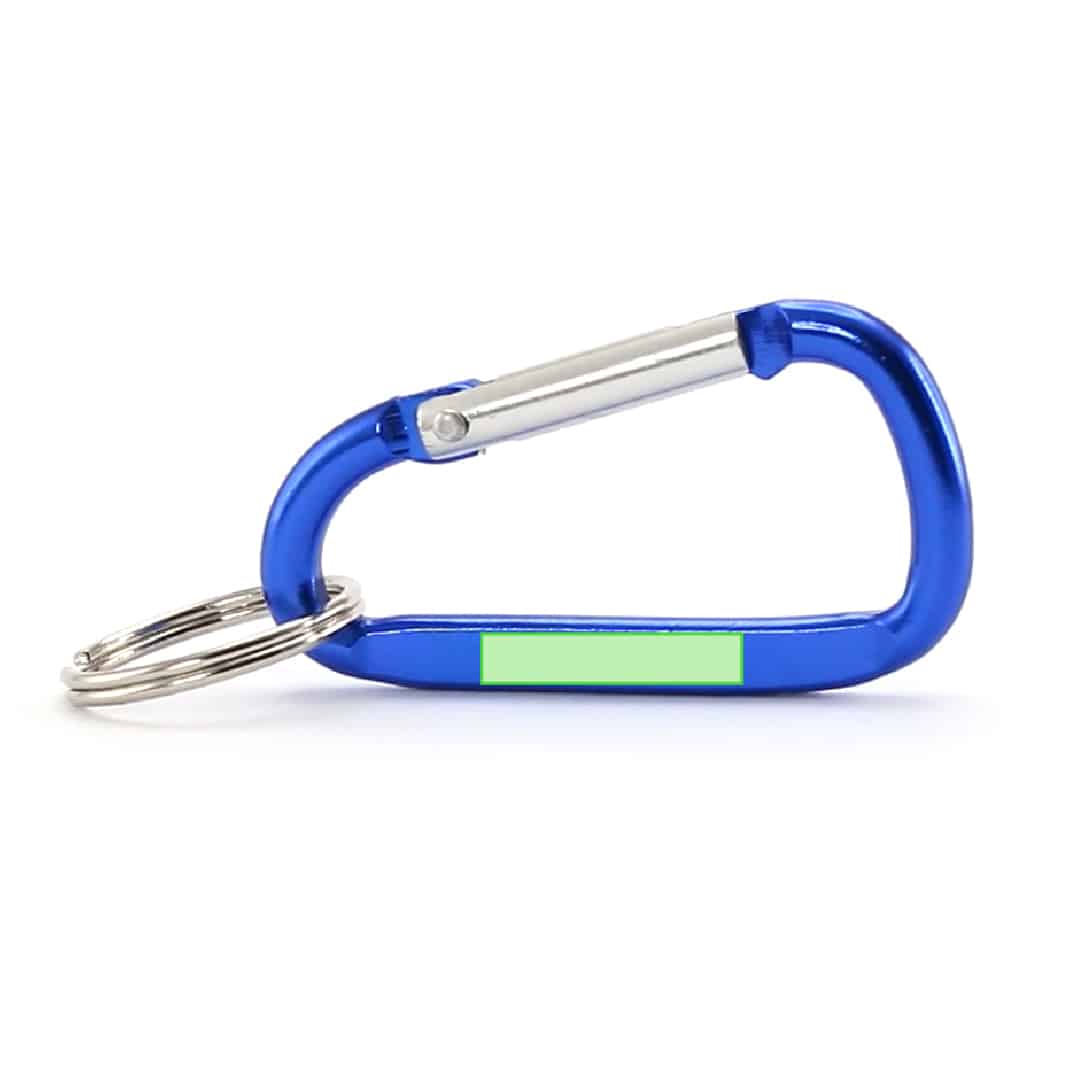 En la parte plana del mosquetón