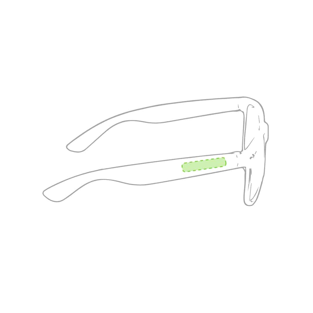 En la patilla izquierda