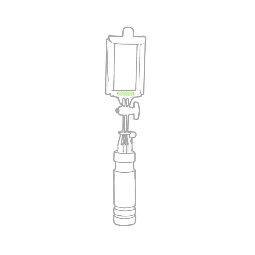 En el lateral de la pinza cara A