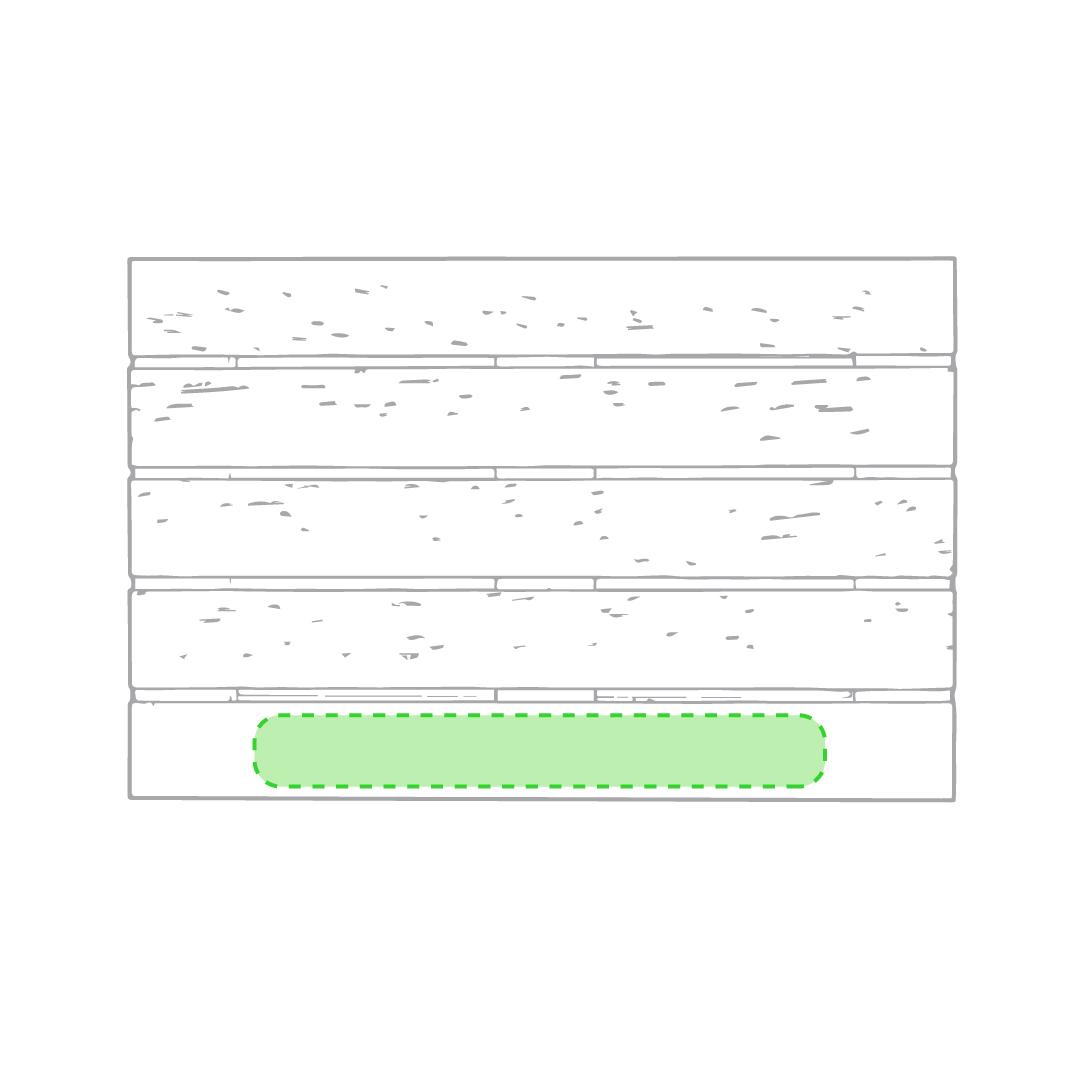 Parte inferior de la cara principal