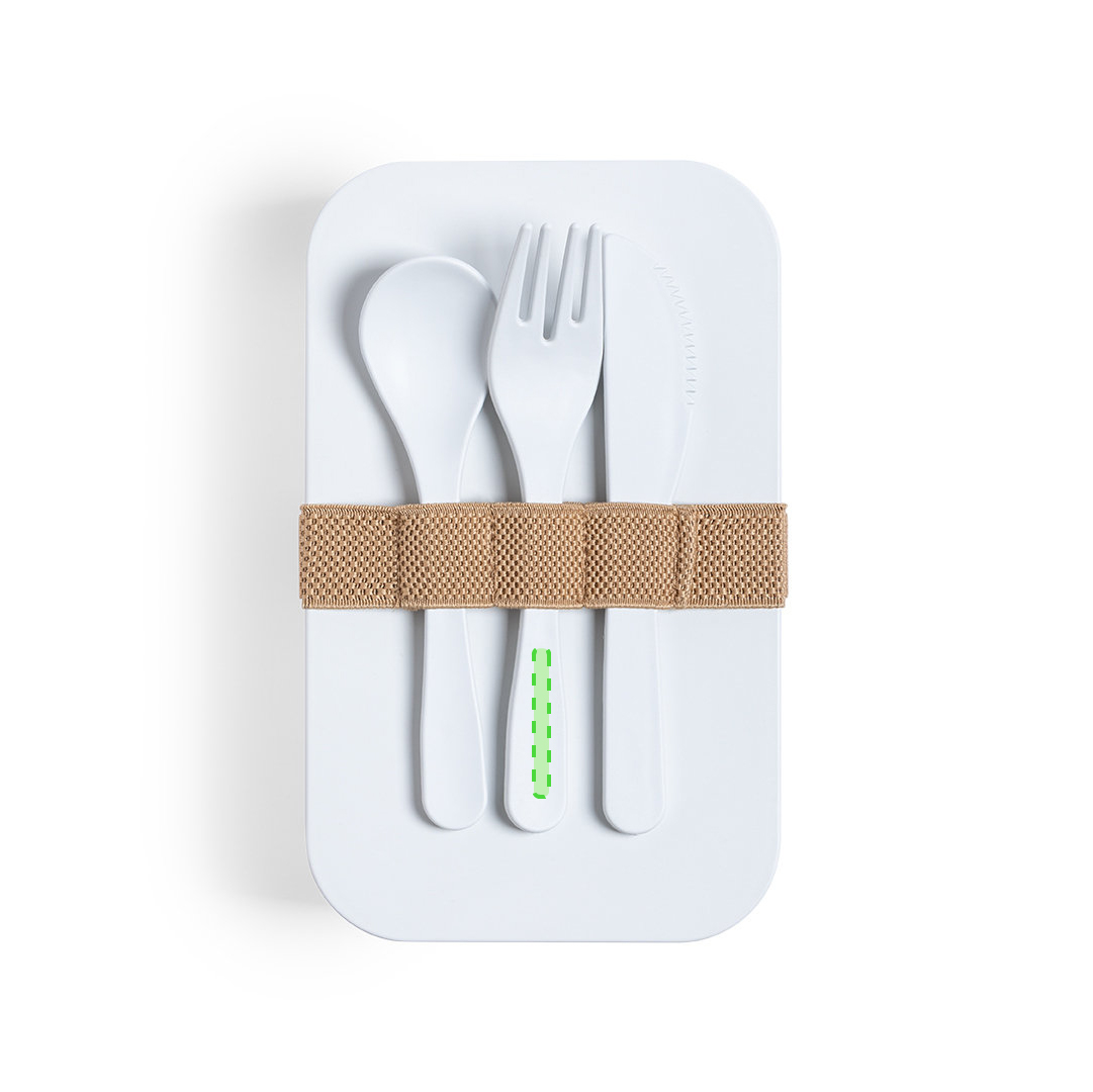 En el mango del tenedor