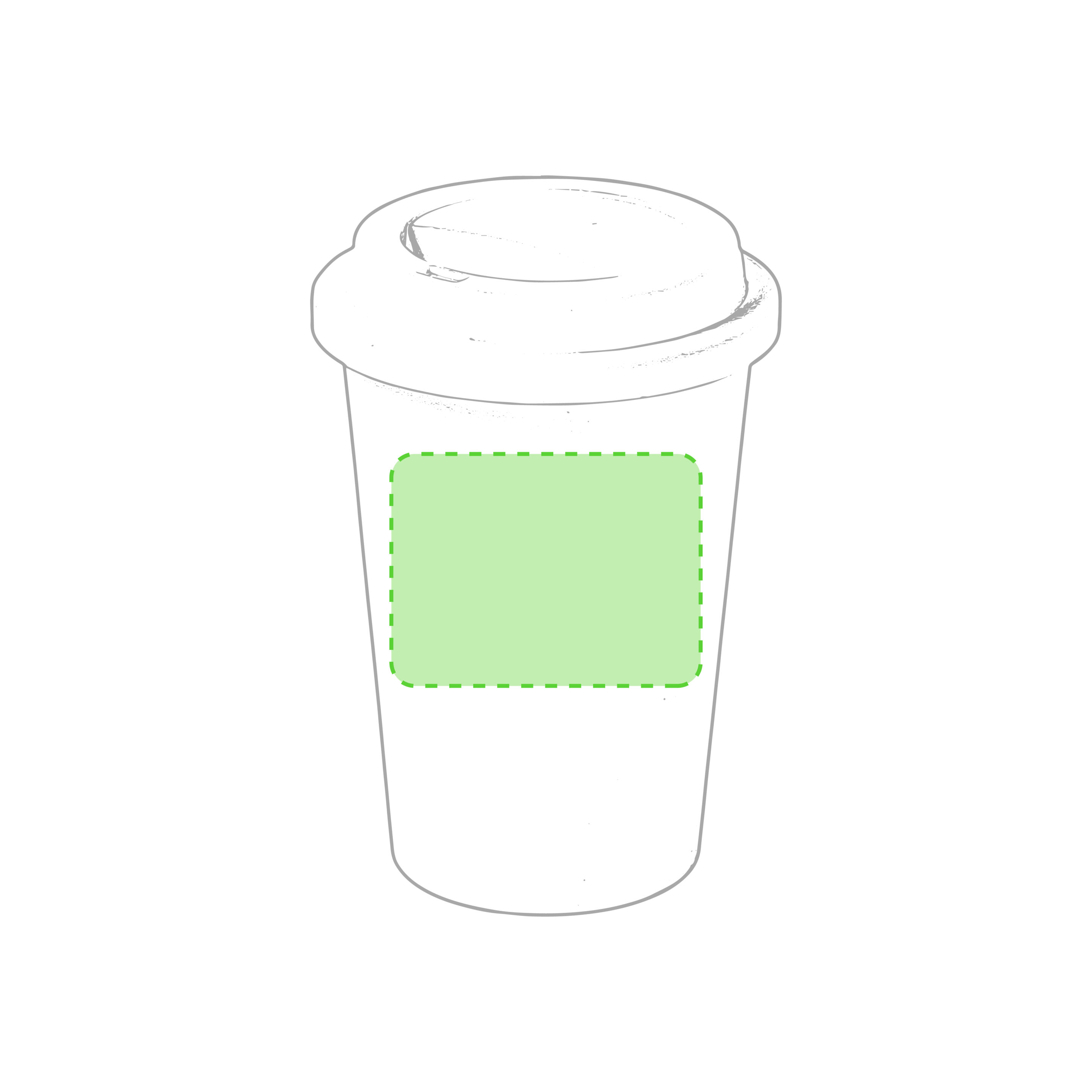 En el frente del vaso