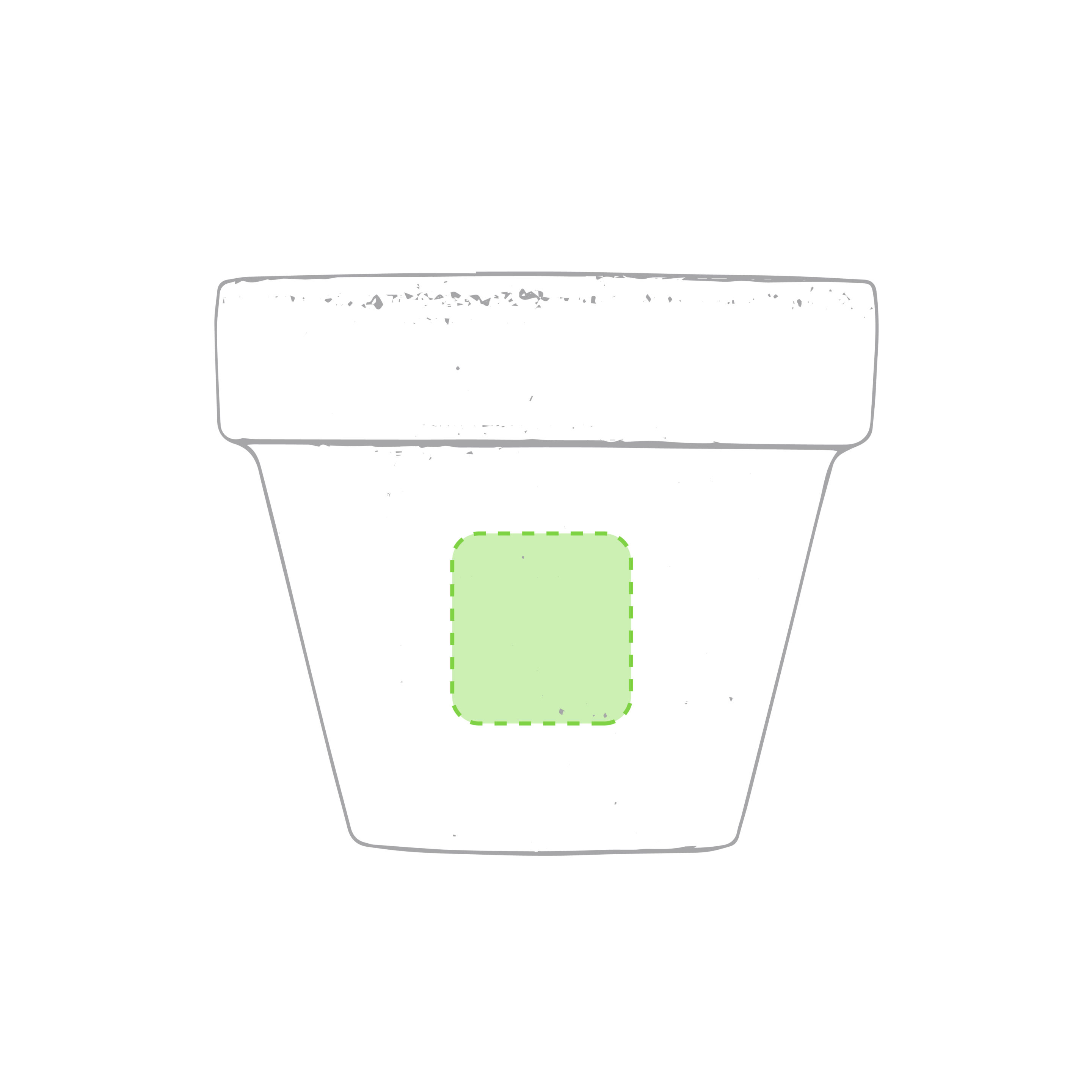 Centrado en la maceta espalda